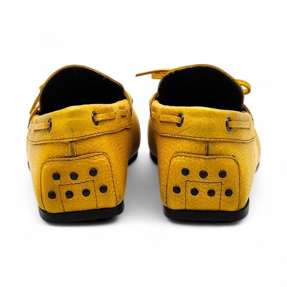 Tod\'s Driving Shoes City Gommino Leather Loafers in Yellow US 8.5 UK 7 NWB $695 main image 5